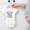 thumbnail image 5 of Dubble Bubble Double Your Fun Logo Romper Boys or Girls Infant Baby Brisco Brands 18M, 5 of 6