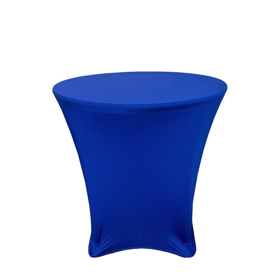Your Chair Covers - 30 x 30 inch Lowboy Cocktail Round Stretch Spandex Table Cover Royal Blue for Wedding, Party, Birthday, Patio, etc.
