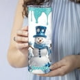 thumbnail image 3 of Personalized Christmas Skinny Tumbler - Snowman Winter Tumbler - Merry Christmas Themed Tumbler - Holiday Xmas Gifts for Friends, Women, Men - Custom Name 20oz Stainless Steel Tumbler, 3 of 7
