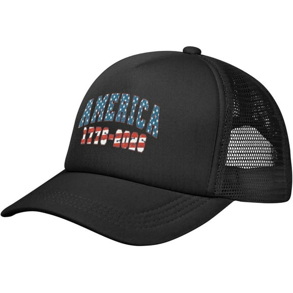 America 1776 2026 Cap 250th Birthday 250 Years Mesh Cap Trucker Hat