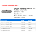 thumbnail image 2 of Fuel Tank - Compatible with 1974 - 1976 Ford Gran Torino Hardtop 1975, 2 of 2