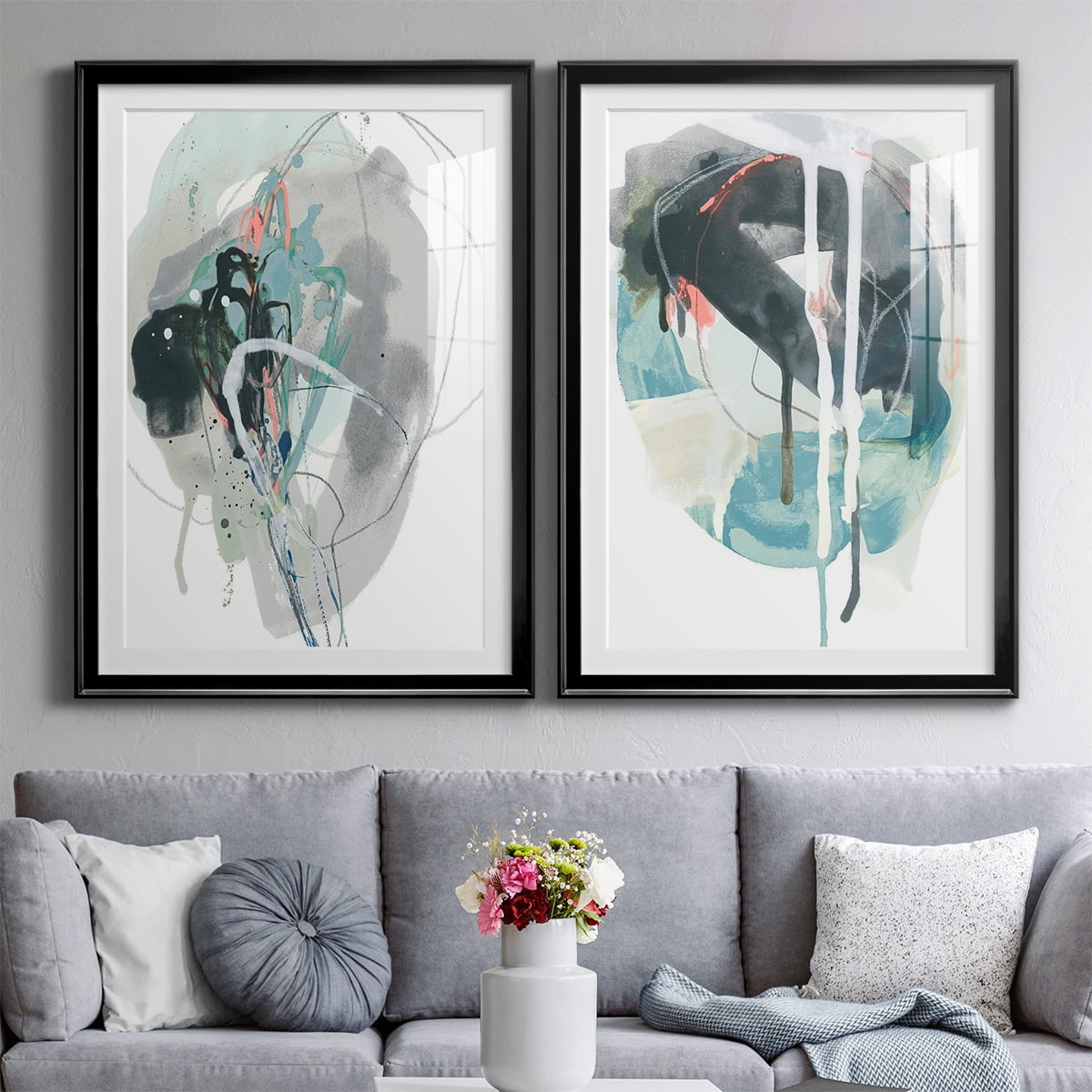 Wexford Home Stone Aperture I Premium Framed Print, 26.5" x 36.5" - Ready to Hang, Black (Set of 2)