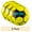 Yellow/Black, variant on Nerf 5" Foam Soccer Ball - Soft Soccer Ball - Green- Multicolor - Nerf Soccer  - 1 Ball