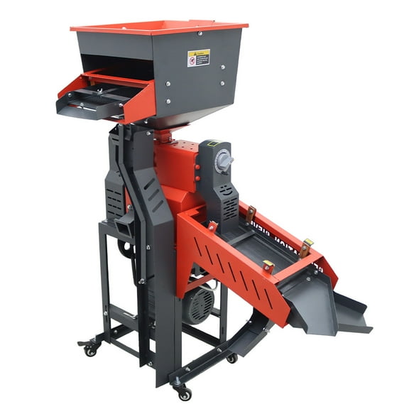 Rice Milling Peeling Machine Grain Sheller Rice Thresher Polisher with Multi-Layer Vibrating Screen 220V 130-170KG