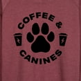 thumbnail image 3 of Instant Message - Coffee And Canines - Women's Lightweight French Terry Long Sleeve Shirt, 3 of 6