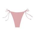 thumbnail image 5 of Women Bikini Bottoms Full Coverage Bikini Bottom Pink Mid Rise Swim Bottoms Beach Swimwear, 5 of 6