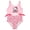 Light pink, cut-out, variant on One-Piece Bathing Suit, Size 7, Checkered Rainbow (Girl's)