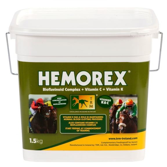TRM Hemorex Powder Horse Feed Supplement | Contains Vitamin C, Vitamin K, and Bioflavinoids for Healthy Blood Vessels and Lungs