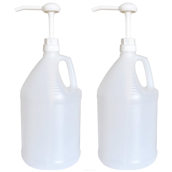 nicebottles Gallon Jug with Pump, Pack of 2