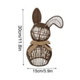 thumbnail image 3 of Easter Decorations Wicker Bunny Decor Large Rattan Bunny with Linen Bow Woven Outdoor Wicker Topiary Rabbit Decoration for Porch Table Spring Home Farmhouse Kitchen Easter Decor, 3 of 9