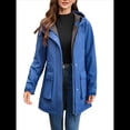 thumbnail image 2 of Chaquetas Softshell Impermeables para Mujer, Abrigos Cálidos con Forro y Capucha, Chaqueta Impermeable Larga. Azul Marino XXL, 2 of 10
