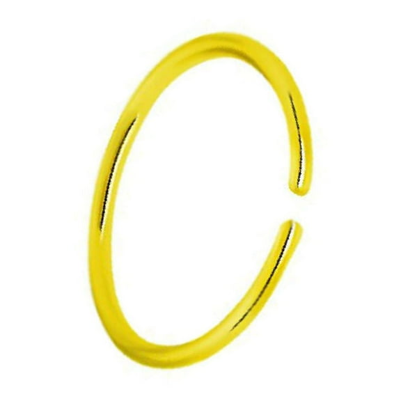 Gold IP or Surgical Steel Nose Ring or Cartilage Hoop with Comfort Round Ends