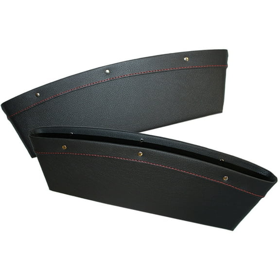 4-Pack Fenzer Gear Car Seat Gap Filler and Organizer - Gap Filler & Storage Between Seats - Universal Fit & Vegan Leather - Holds Phone, Keys & Glasses - Car Seat Gap Filler Organizer