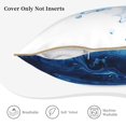 thumbnail image 3 of KLL Blue White Fluid Art Decorative Throw Pillow Covers Velvet Soft for Couch Sofa Bedroom Living Room Outdoor (No pillow core)- 20"x20", 3 of 5