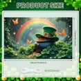thumbnail image 2 of Green Theme St. Patrick's Day Banner Rainbow Pattern Rainbow Backdrop Clover Design Gold Coin Accent Leprechaun Display for St. Patrick's Day Party Celebration Festival Decoration, 2 of 9