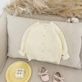 thumbnail image 2 of KAUOD Toddler Knit Cardigan Long Sleeve Button Front Sweaters Clothes Plain Soft Cotton Fall Casual Coats Sweater for Kids, 2 of 5