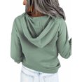 thumbnail image 4 of Sudadera con capucha de mujer con botones y cordón FleinngHoz JD710495529, 4 of 7