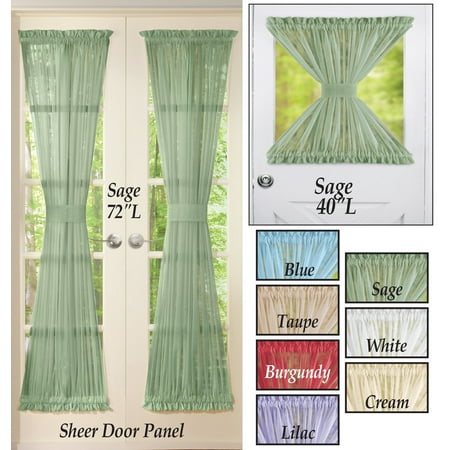 Collections Etc Sheer Door Panel Curtains 59 X 40 Machine
