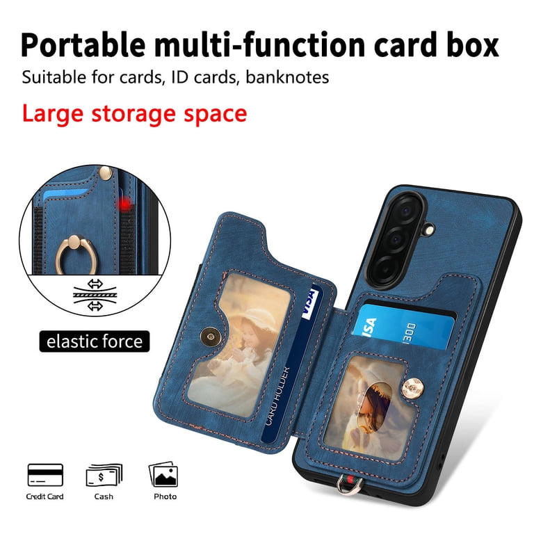 Phone Case for Samsung Galaxy S21 FE 5G Wallet Cell Cover with Tempered Glass Screen Protector Slim Lanyard Wrist Strap RFID Ring Stand Credit Card ... Phone Case for Samsung Galaxy S21 FE 5G Wallet Cell Cover with Tempered Glass Screen Protector Slim Lanyard Wrist Strap RFID Ring Stand Credit Card ...