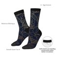 thumbnail image 6 of Honeii Copper-Gold Gloss Outline Rose Print Adult Socks,Crew Socks,Casual Calf Socks,Daily Wear Socks for Men & Women, Perfect for Sports, Casual and Everyday Use, 6 of 6