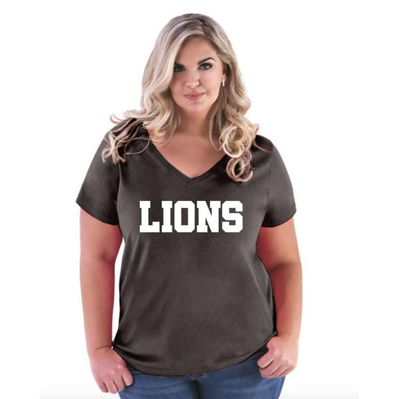 IWPF - Women's Plus Size V-neck T-Shirt - Lions