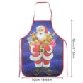thumbnail image 4 of Kearding Delantal de cocina con temática navideña, adornos navideños, decoración navideña, regalo de Navidad de Año Nuevo 2020, 50cm x 70cm Kits de decoración para fiestas  Papá Noel Kearding HA000271-02B, 4 of 8