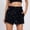 Black, variant on Shorts for Women Elegant Sequin Embroidered Shorts for Casual Summer Wear with Pockets and Slim Fit Velvet Finish Blue M