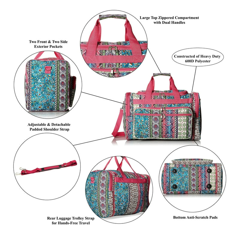 Paisley Travel Bag With Crossbody Strap Select