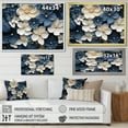 thumbnail image 4 of Designart "Adorned Violets In Blue And White" Violets Floater Framed Canvas Prints, 4 of 5