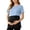 Blue, variant on Maternity Shirts for Women Plus Size Floral Printed Short Sleeve Crew Neck Lightweight Casual Nursing Tshirt Breast Feeding Shirts Women Beige XXL