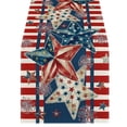 thumbnail image 3 of Memorial Day Table Runner, Linen Table Flag for Honoring Fallen Soldiers, Patriotic Tablecloth for Family Living Room, Decorative Dining Table Cover for Commemorative Events and Gatherings, 3 of 9
