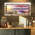 thumbnail image 1 of Framed Effect Beach Sunset - Seashore Canvas Art Print, 1 of 3
