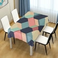 thumbnail image 4 of Yayeee Tablecloths 60" x 90" Rectangle Wrinkle Resistant Party Table Cover, Pink Cubes, 4 of 8