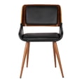 thumbnail image 3 of Hawthorne Collections Dining Chair in Walnut and Black, 3 of 8