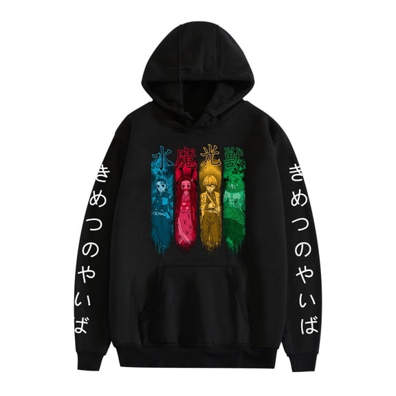 GFGSZTAFB Kamado Tanjirou Anime Hoodie Sweatshirt Fashion Men/Women Casual Hip Hop Harajuku Style Loose Fit Pullover Sweatshirt
