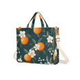 thumbnail image 7 of FORMRS Womens Corduroy Tote Bag Crossbody Shoulder Handbag with Pocket, Floral Oranges, 7 of 7