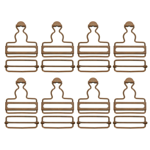 Uxcell Overall Buckles, 8 Sets Metal Suspender Replacement Buckles 40mm, Copper Tone