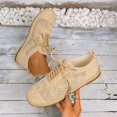 thumbnail image 4 of Mfakffe Business Casual Shoes Women Breathable Slip on Flats Versatile Sneakers Brown 9 Wide（EU:42）, 4 of 4