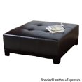 thumbnail image 4 of Darlington Espresso Bonded Brown Leather Ottoman, 4 of 4