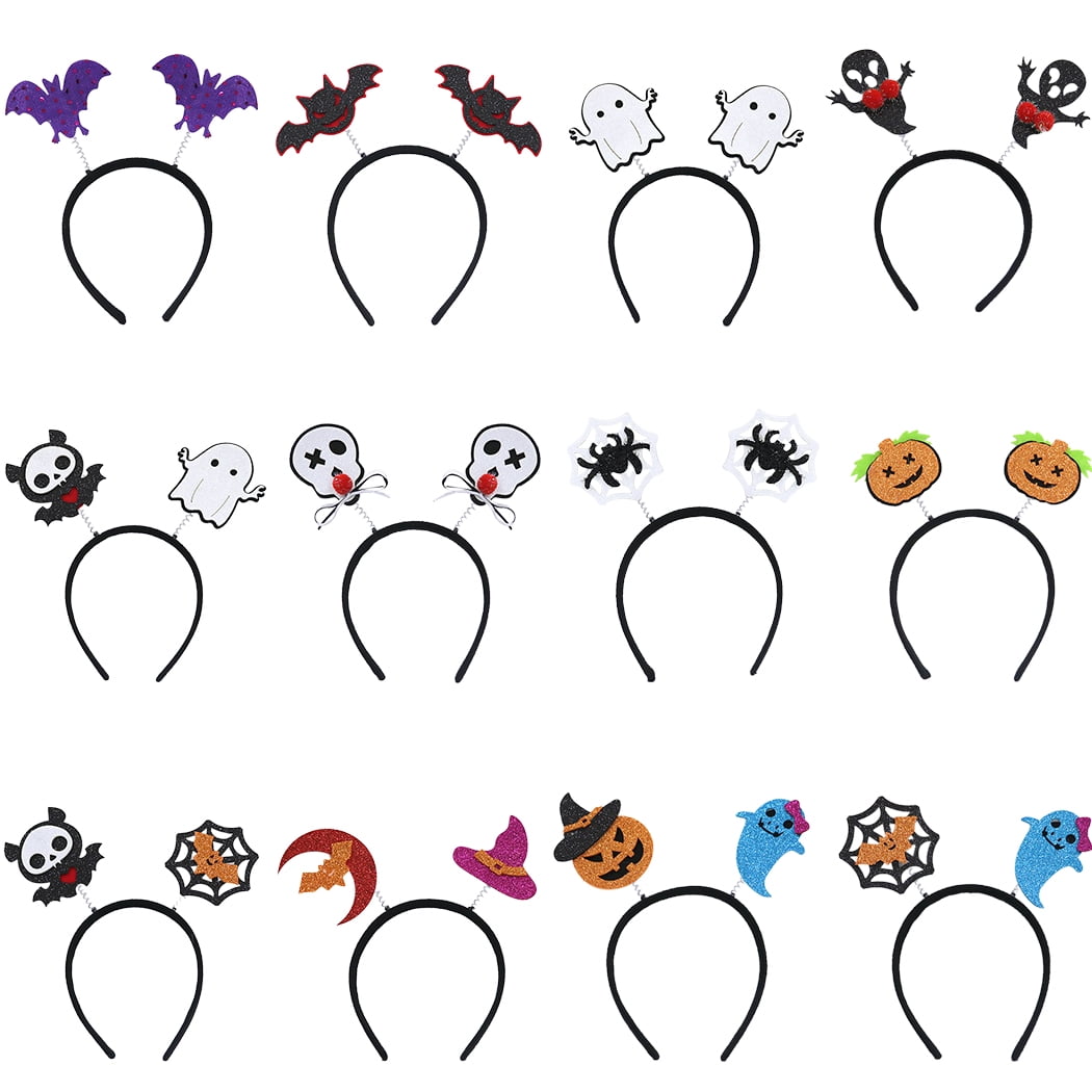 Halloween Headbands Novelty Fashion 12PCS Assorted Hair Hoops Costume Headbands