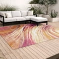 thumbnail image 3 of Addison Rugs Chantille Indoor/Outdoor Transitional Swirls Blush Machine Washable Rectangle Rug, 10' x 14', 3 of 8