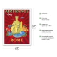 thumbnail image 2 of Rome Italy - France - Statue of St. Peter St. Peter's Basilica - Vintage Airline Travel Poster by Plaquet c.1949 - Bamboo Fine Art 290gsm Paper Print (Unframed) 24x32in, 2 of 4