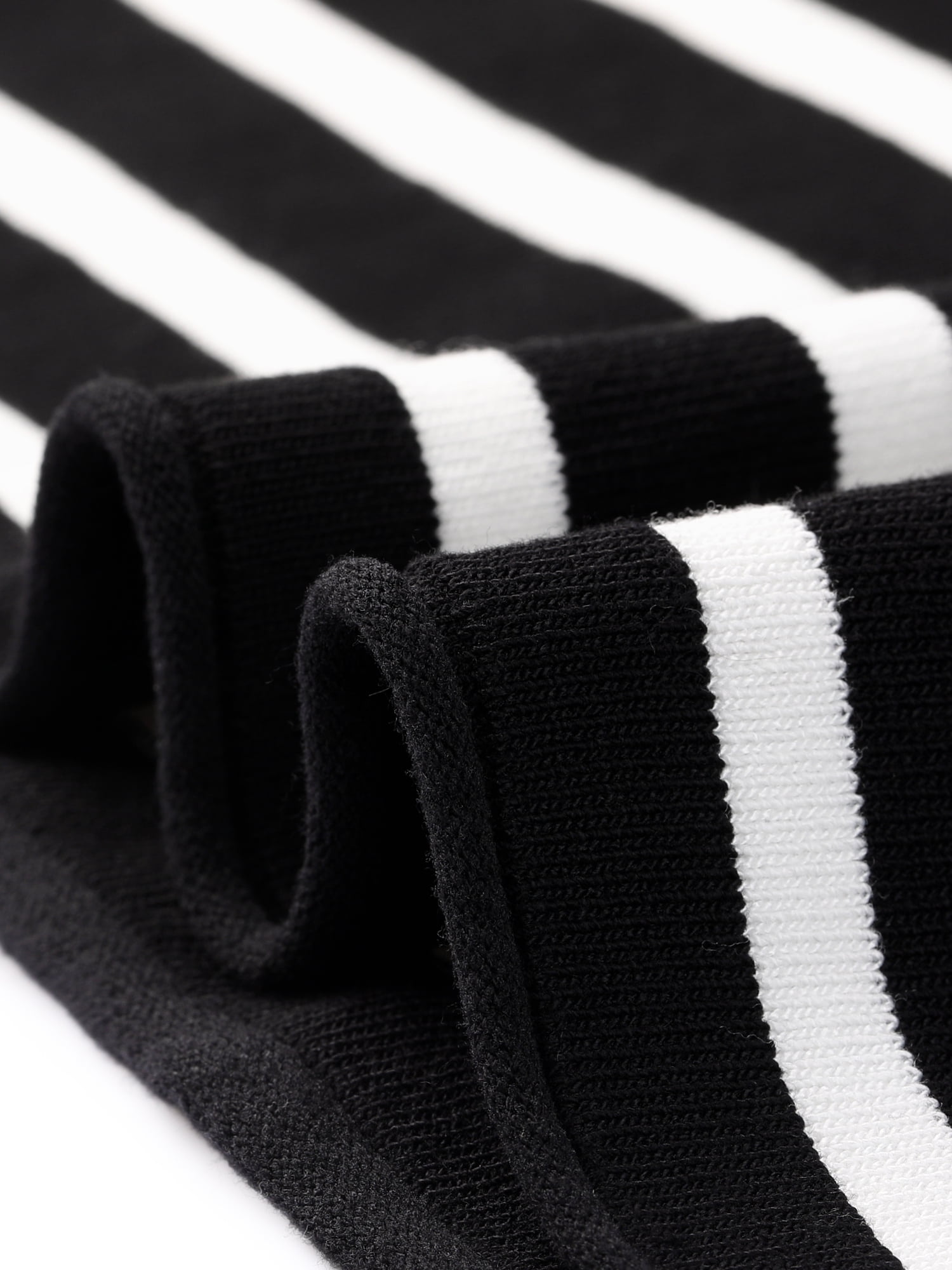 DARING DIVA Sleeveless Round Neck Striped Sweater Vest Cap Sleeve L Black