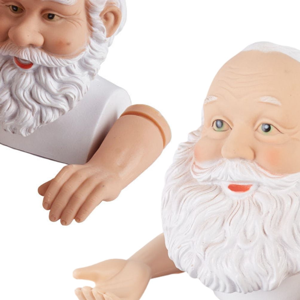 6pc Vinyl Santa Head and Hands Sets - for Christmas Decor and Keepsakes - Factory Direct Craft