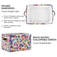 thumbnail image 2 of Yayeee Canvas Storage Basket with Handles for Shelves Fabric Bins Closet Organizer, Yellow Colorful Circles, 2 of 8