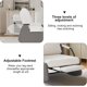thumbnail image 5 of Blanca forrado nursery rocking chair con high backrest, side pocket, gliding iron frame, y footrest - easy to assemble para sala de estar, dormitorio, o nursery, 5 of 5
