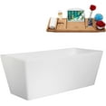 thumbnail image 3 of 59" Streamline B-272-57-GLD Soaking Freestanding Tub and Tray With Internal Drain in Polished Gold, 3 of 7