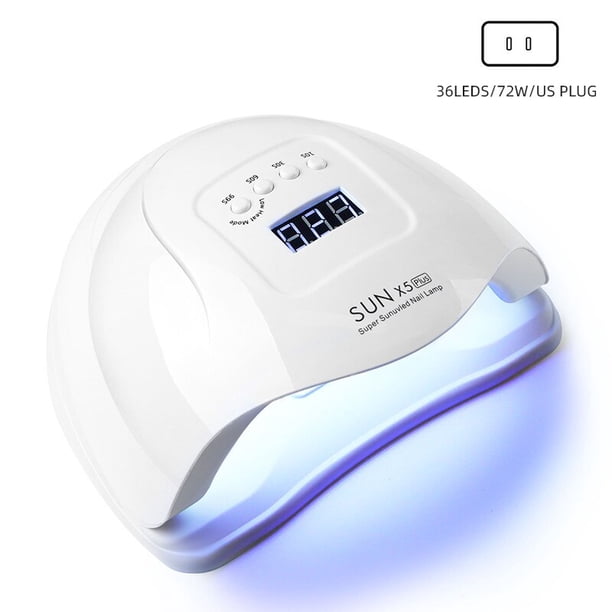 Lámpara LED para secador de uñas de 90/72/36 W para curar todo tipo de gel UV/esmalte/barniz con temporizador Sensor automático toda la herramienta de manicura/pedicura Deng Xun unisex