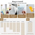 thumbnail image 6 of Beige Damask Window Privacy Film, Vintage Country Scroll Floral Patterned Static Cling UV Sun Blocking Heat Control Window Tint Day and Night, Non-Adhesive One Way Windows Privacy Cover 17.7''x78.7'', 6 of 7