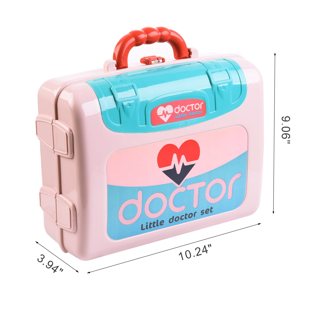 Box von hölzernen Arzt 30pcs Werkzeuge Kits Koffer Kids Pretend Play Toy 